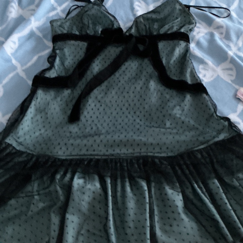 Kimchi Blue Black Sheer Chemise